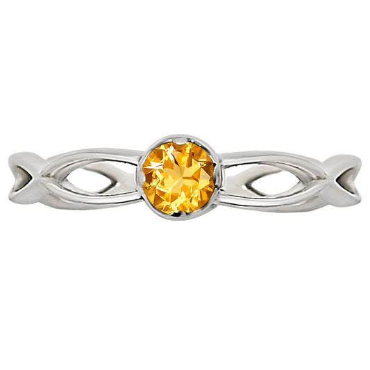 Citrine Ring size-5 R-1213 SDR252037